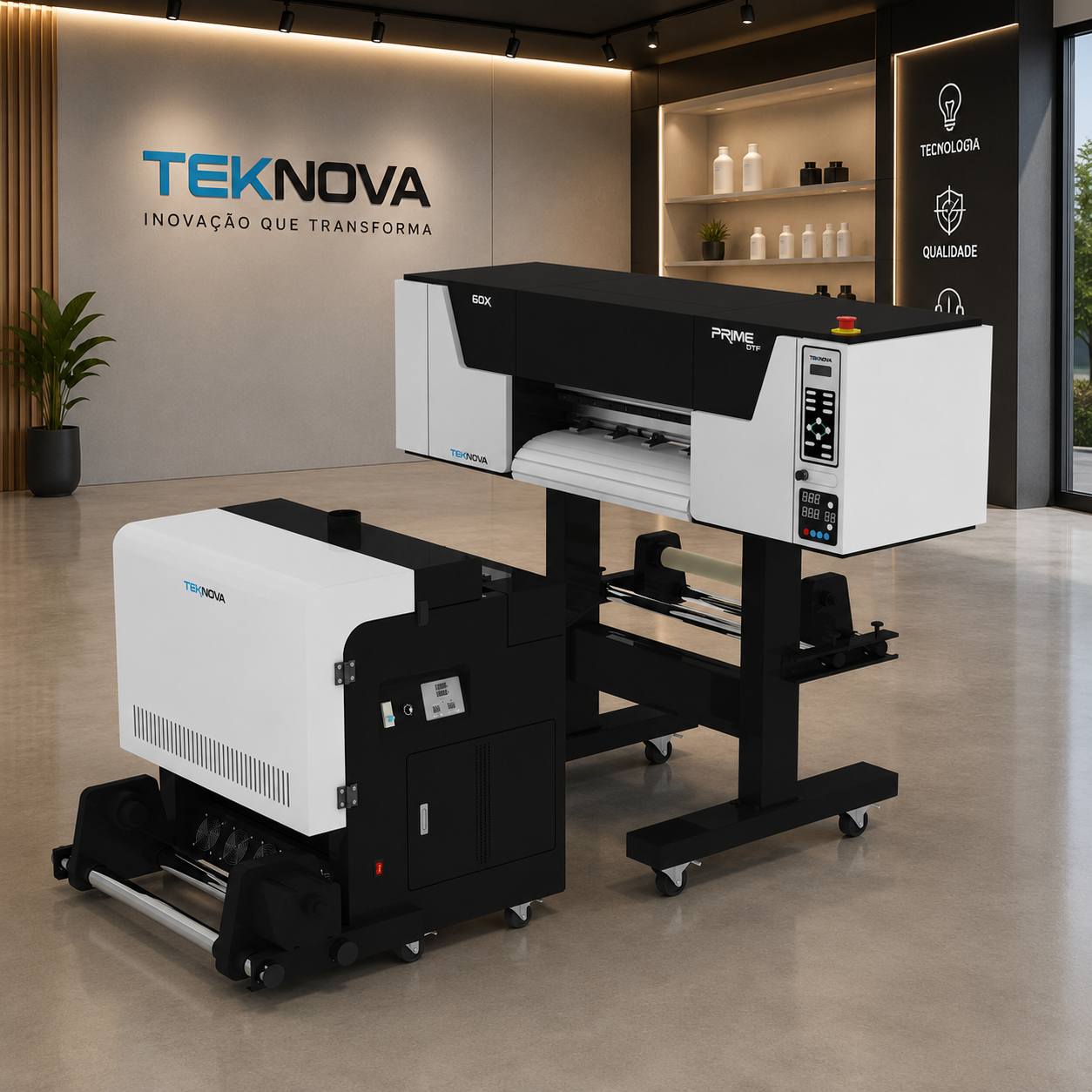 Impressora DTF Têxtil Prime 60X em showroom Teknova